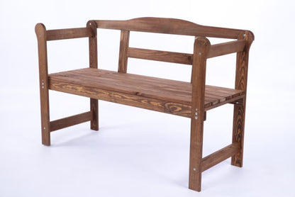 Havebænk Træ 118x44 cm Brun med Ryglæn