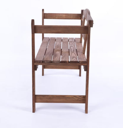 Havebænk Træ 118x44 cm Brun med Ryglæn