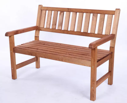Havebænk Træ 90x117x70 cm 2-Personers med Ryglæn