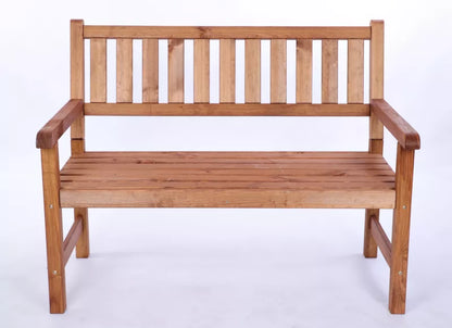 Havebænk Træ 90x117x70 cm 2-Personers med Ryglæn
