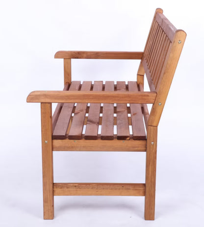 Havebænk Træ 90x117x70 cm 2-Personers med Ryglæn