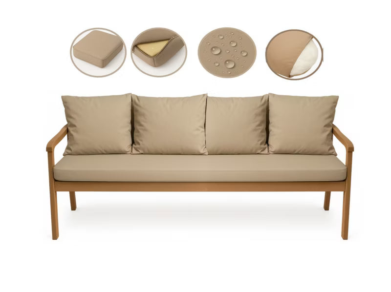 Havebænkshynde 180x50 cm Beige