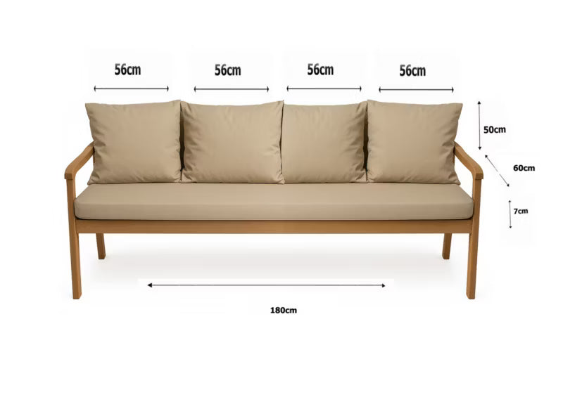 Havebænkshynde 180x50 cm Beige