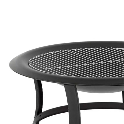 Havebålsted FZG 1025 Ø74 cm Sort med Grillrist