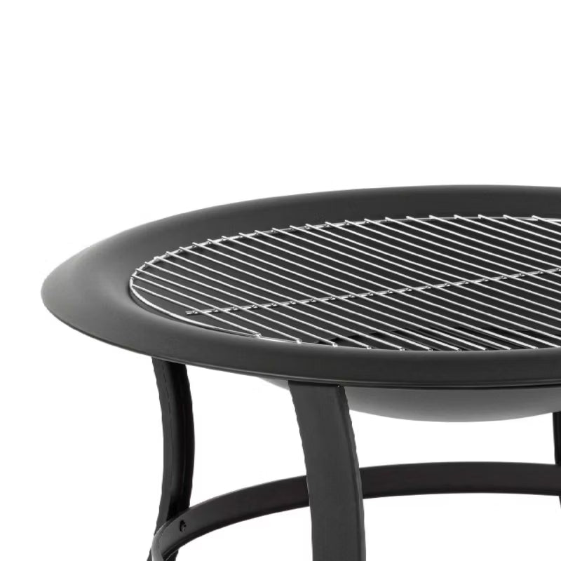 Havebålsted FZG 1025 Ø74 cm Sort med Grillrist