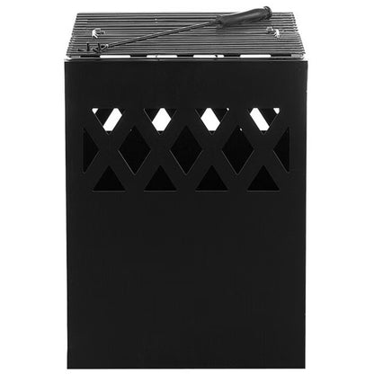 Havebålsted Shiga 40x53 cm Sort Stål med Grillrist