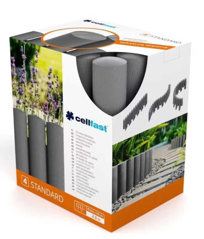 Havebedskant Palisade 25,5 cm 2,3 m Grafit