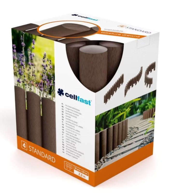Havebedskant Palisade 25,5 cm 2,3 m Brun