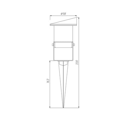 Havebedslampe Vilo 33x9,8 cm Sort IP65