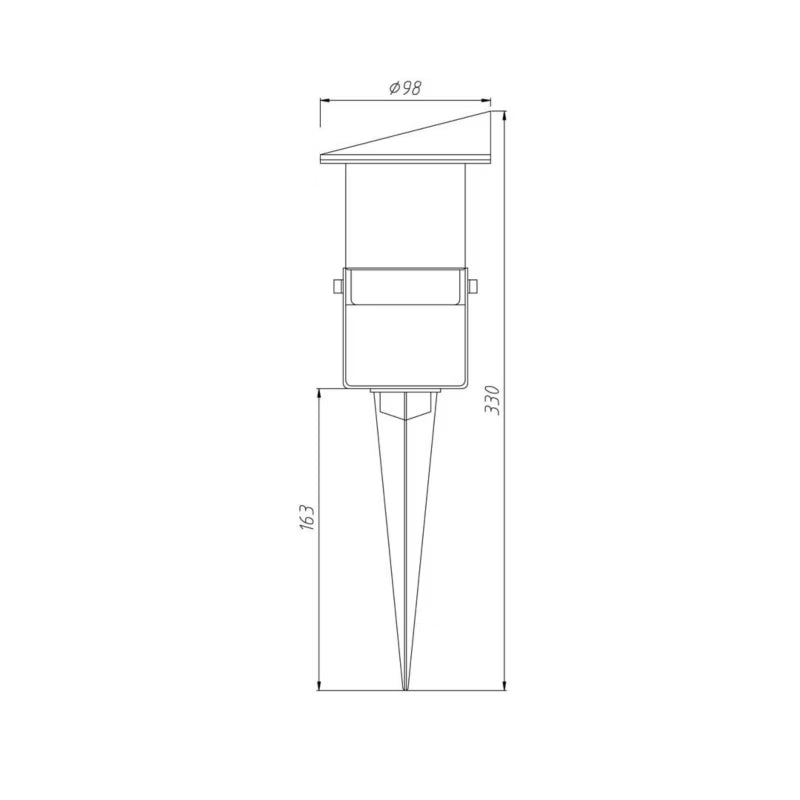 Havebedslampe Vilo 33x9,8 cm Sort IP65