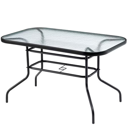 Havebord 120x70 cm Transparent Glas