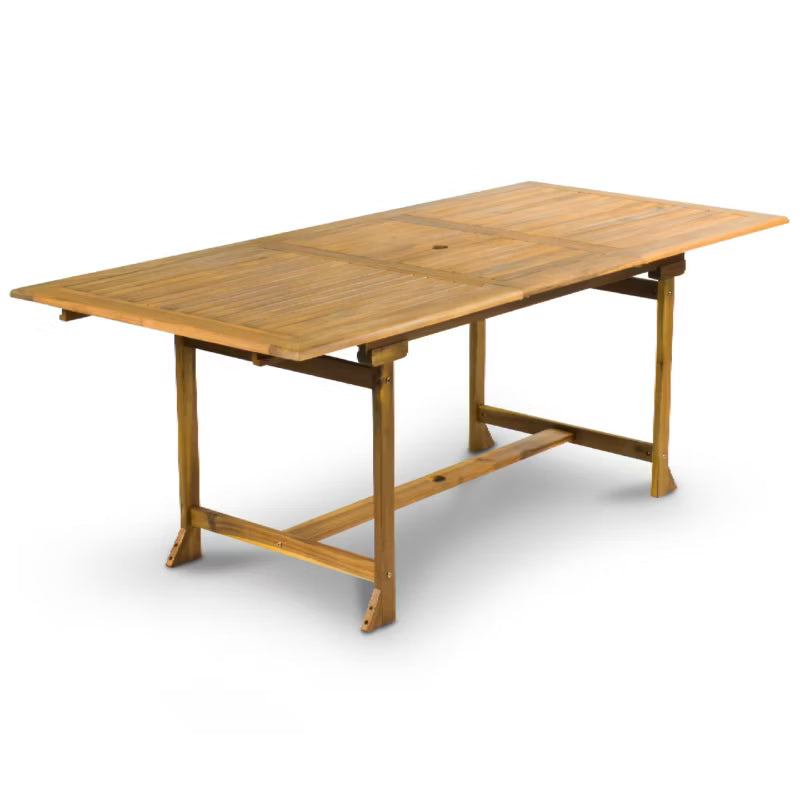 Havebord 150-200x90 cm Akacietræ Beige