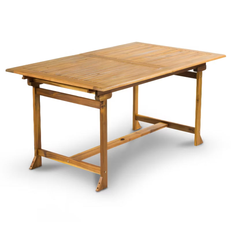 Havebord 150-200x90 cm Akacietræ Beige