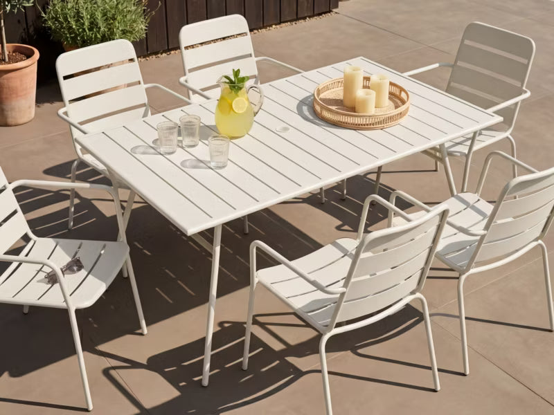 Havebord 160x90 cm Terenzo Beige Metal