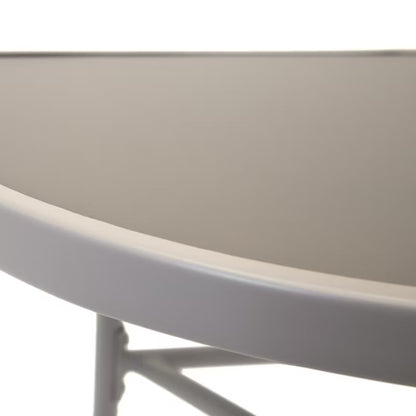 Havebord 70x40 cm Beige Hærdet Glas Stål