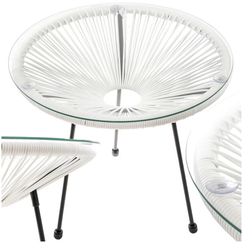 Havebord Acapulco Rund 50 cm Creme
