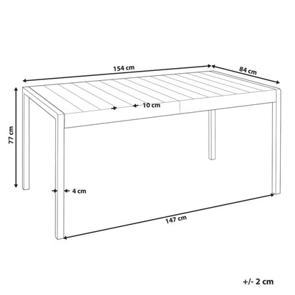 Havebord Bartica 154x84 cm Sort