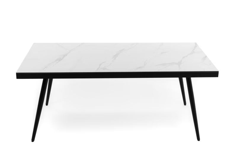 Havebord Belize 180x77 cm Hvid Aluminium HPL