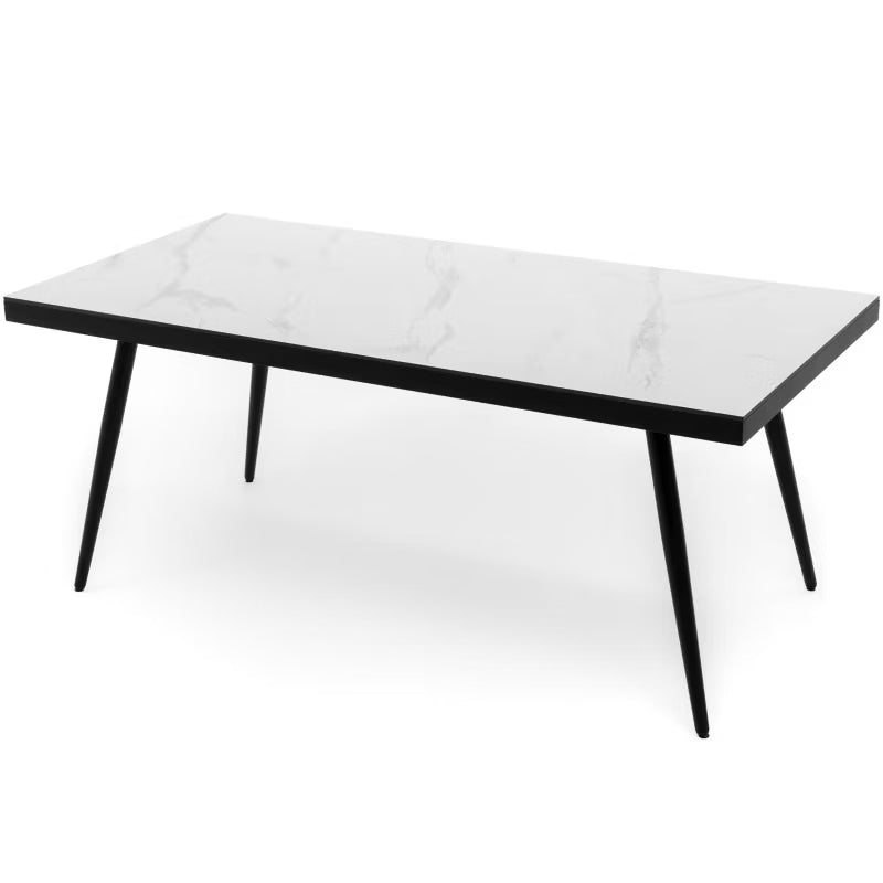 Havebord Belize 180x77 cm Hvid Aluminium HPL
