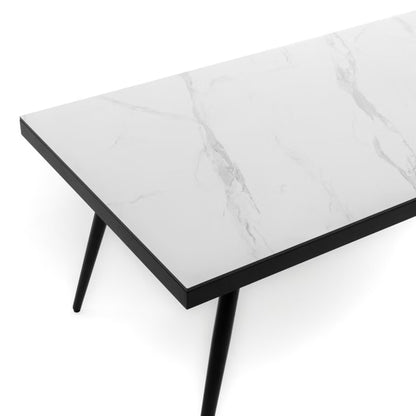 Havebord Belize 180x77 cm Hvid Aluminium HPL