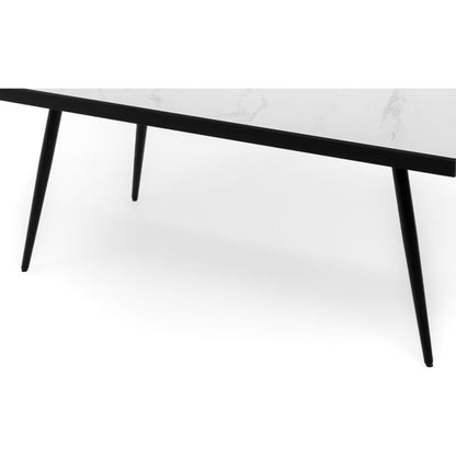 Havebord Belize 180x77 cm Hvid Aluminium HPL