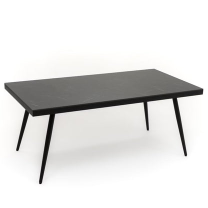 Havebord Belize 180x77 cm Sort Aluminium HPL