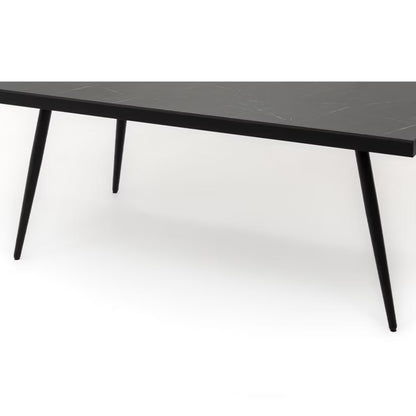 Havebord Belize 180x77 cm Sort Aluminium HPL