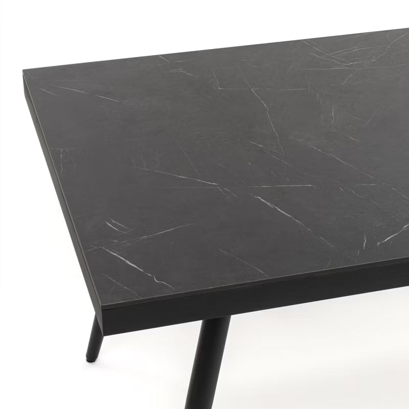 Havebord Belize 180x77 cm Sort Aluminium HPL