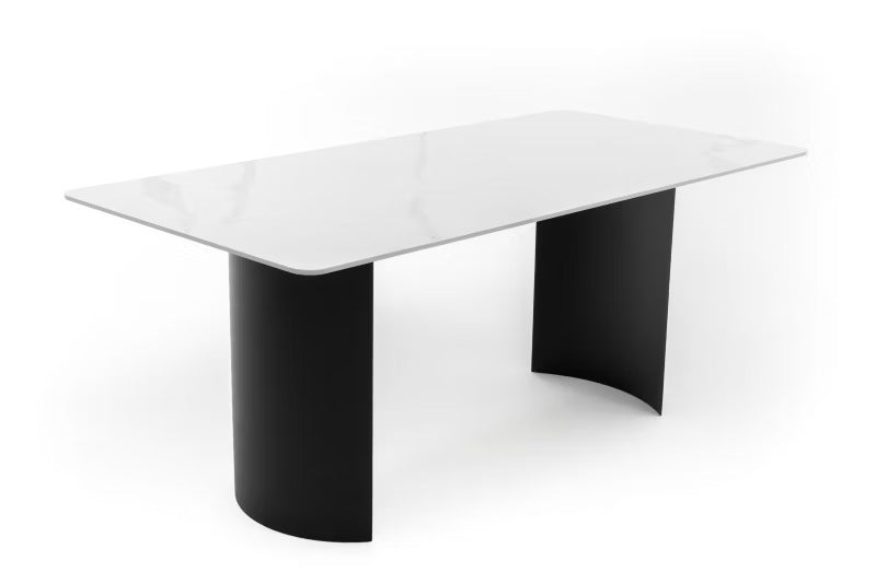 Havebord BELIZE LUX 180x76 cm Hvid Keramisk Bordplade