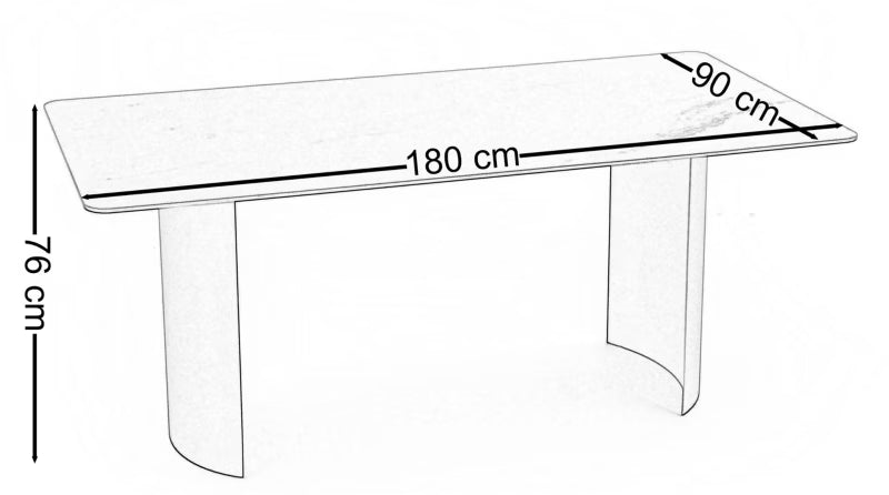 Havebord BELIZE LUX 180x76 cm Sort Aluminium