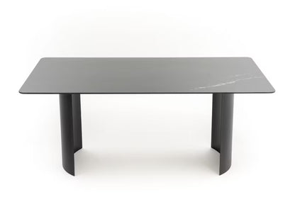 Havebord BELIZE LUX 180x76 cm Sort Aluminium