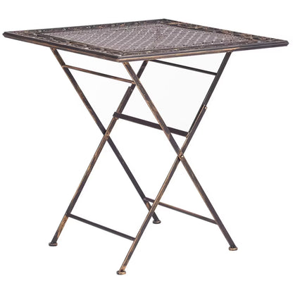 Havebord Bormio 70x70 cm Sort Metal
