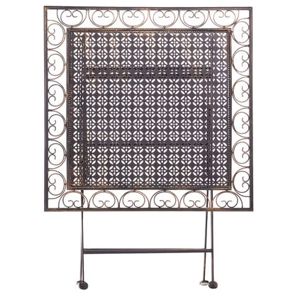 Havebord Bormio 70x70 cm Sort Metal