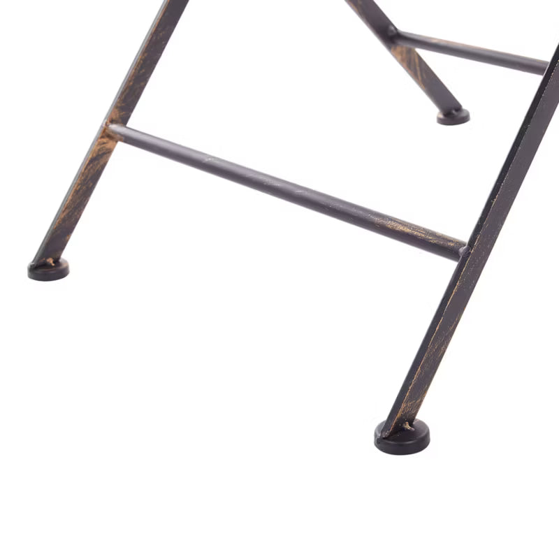 Havebord Bormio 70x70 cm Sort Metal