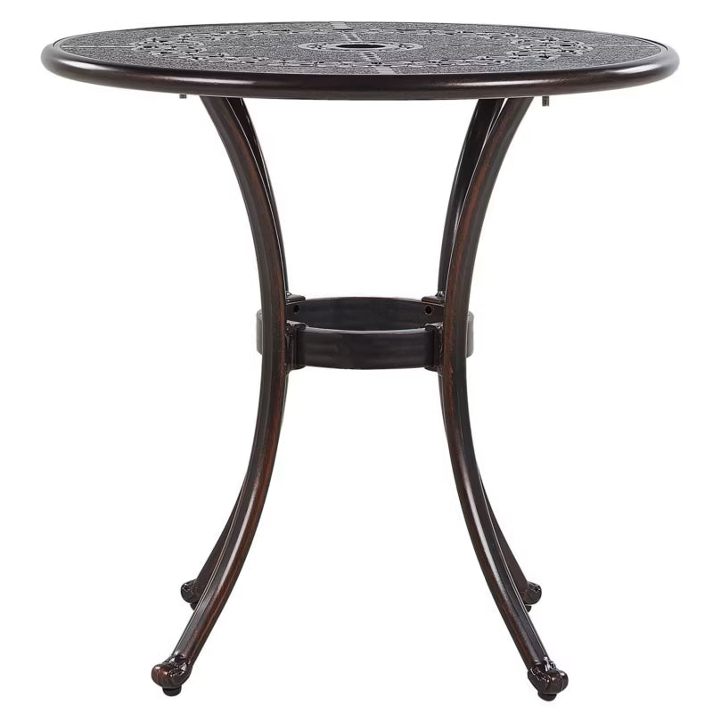 Havebord Bovino Rund Ø65 cm Mørkebrun Aluminium