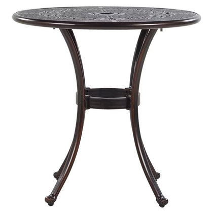 Havebord Bovino Rund Ø65 cm Mørkebrun Aluminium