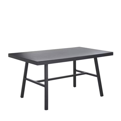 Havebord Canetto 150x90 cm Sort Aluminium