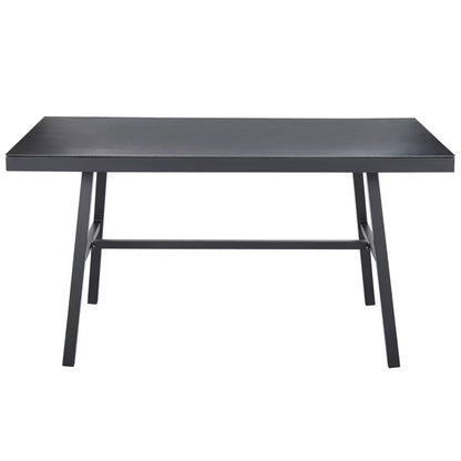 Havebord Canetto 150x90 cm Sort Aluminium