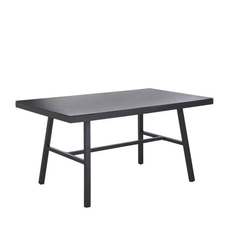 Havebord Canetto 150x90 cm Sort Aluminium