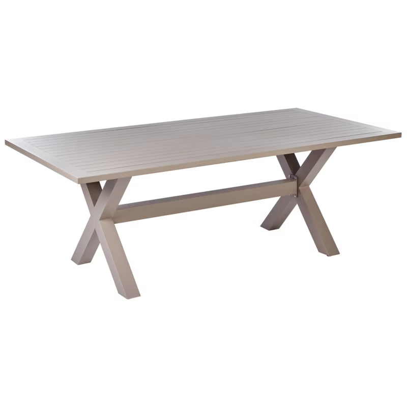 Havebord Cascais 200x105 cm Gråbeige Aluminium