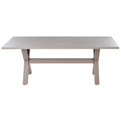 Havebord Cascais 200x105 cm Gråbeige Aluminium