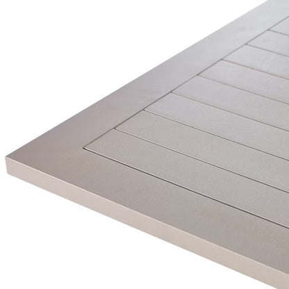 Havebord Cascais 200x105 cm Gråbeige Aluminium
