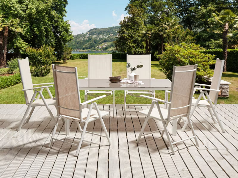 Havebord Catania 160x91 cm Glas
