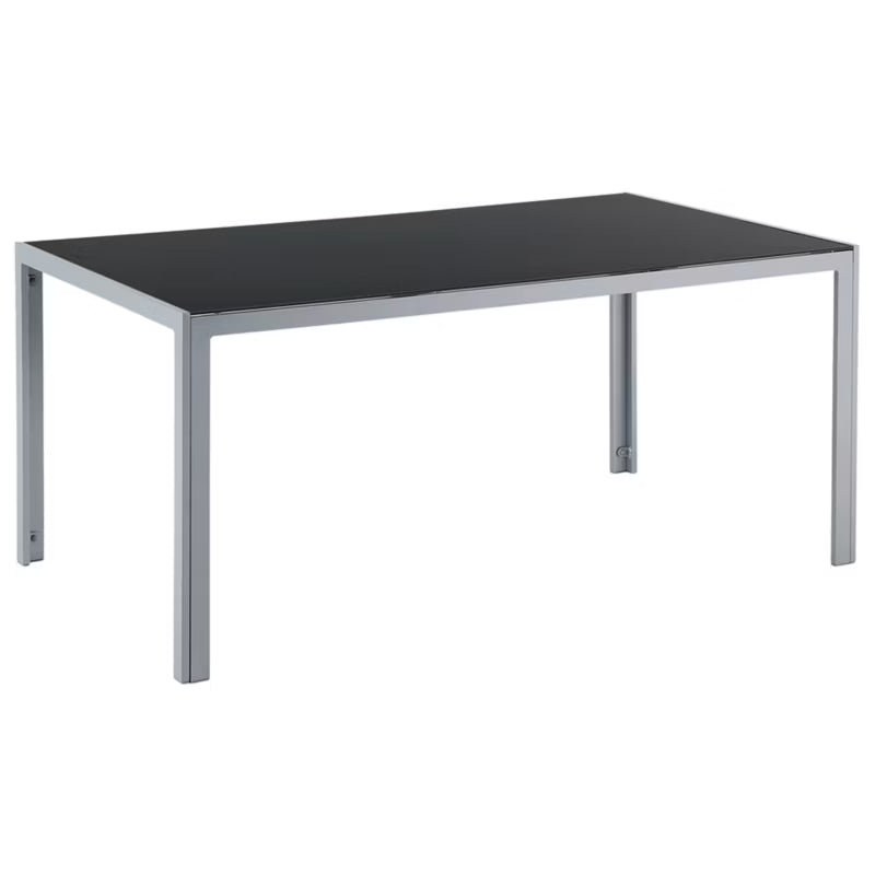 Havebord Catania 160x91 cm Sort Glas