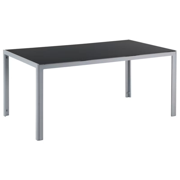 Havebord Catania 160x91 cm Sort Glas