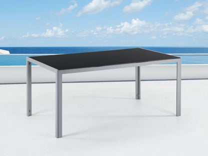 Havebord Catania 160x91 cm Sort Glas