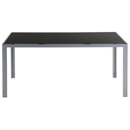 Havebord Catania 160x91 cm Sort Glas