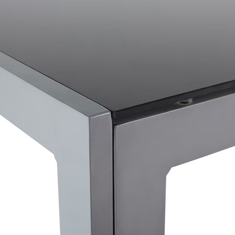 Havebord Catania 160x91 cm Sort Glas