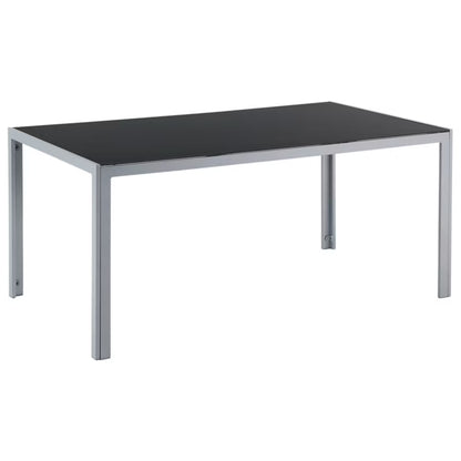 Havebord Catania 160x91 cm Sort Glas
