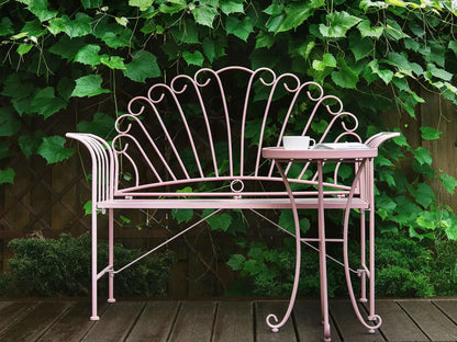 Havebord Cavinia 40x40 cm Lyserød Metal